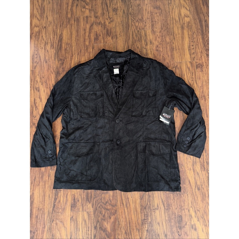 Botany 500 Blazer Mens 2XL  Bk Classic Two Button Sport Coat Jacket